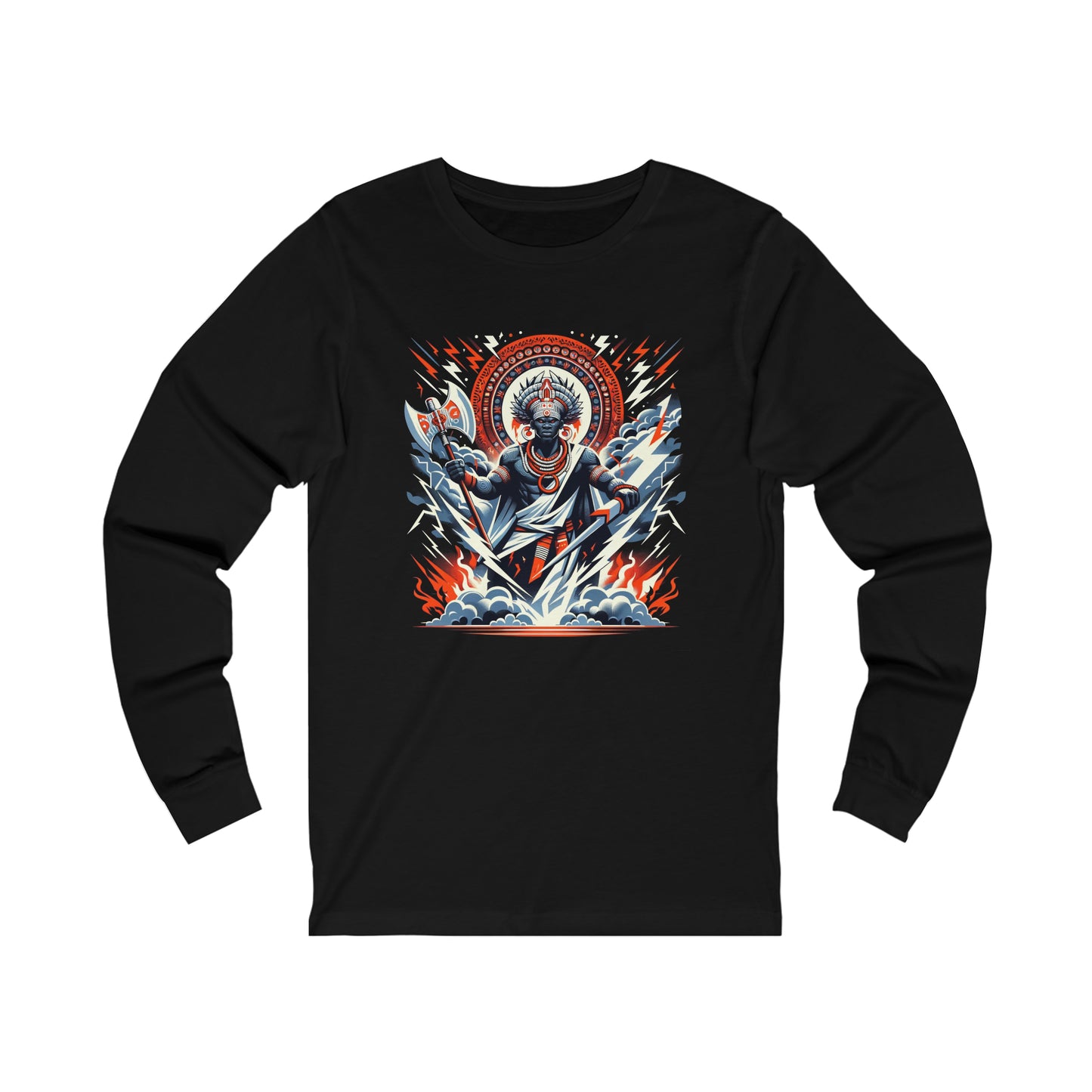 Sango: Yoruba God of Thunder and Lightning Long Sleeve Tee