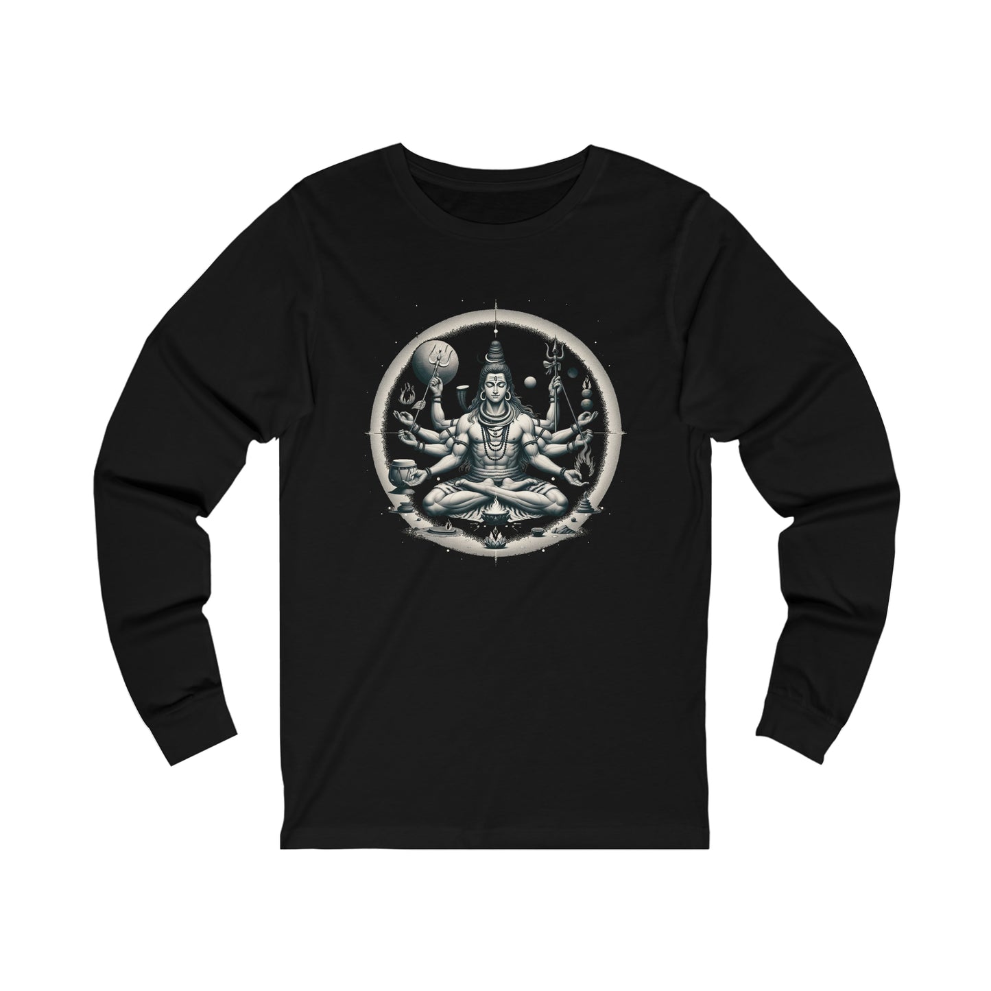 Shiva Meditate Long Sleeve Tee