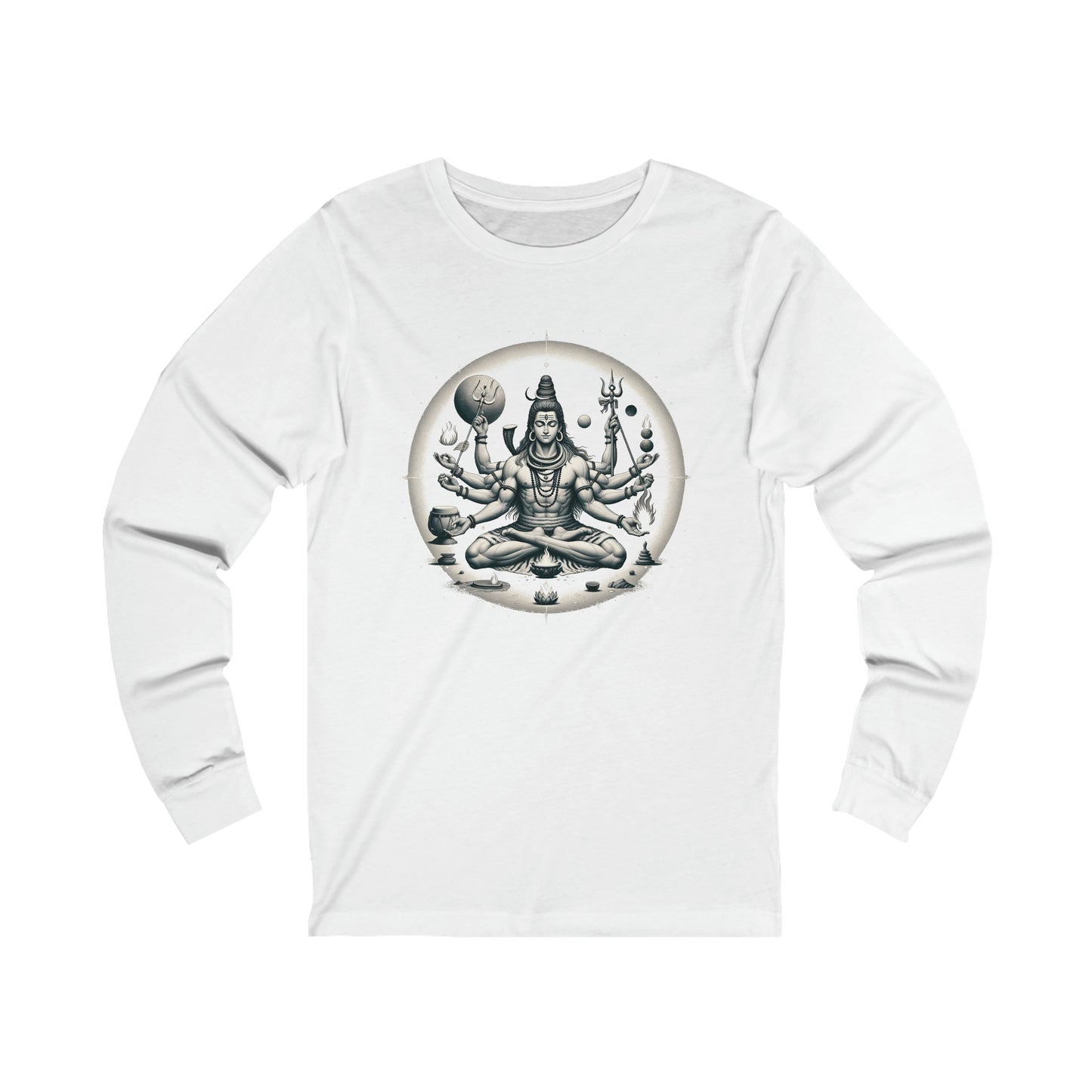 Shiva Meditate Long Sleeve Tee